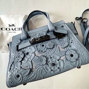 COACH Swagger 27 With Tea Rose Tooling *crossbody strap & dustbag included*